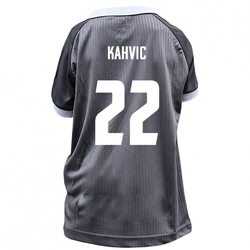 Danxen Enfant Maillot Aleksandar Kahvic #22 Gris Blanc Tenues Extérieur 2025/26 T-Shirt
