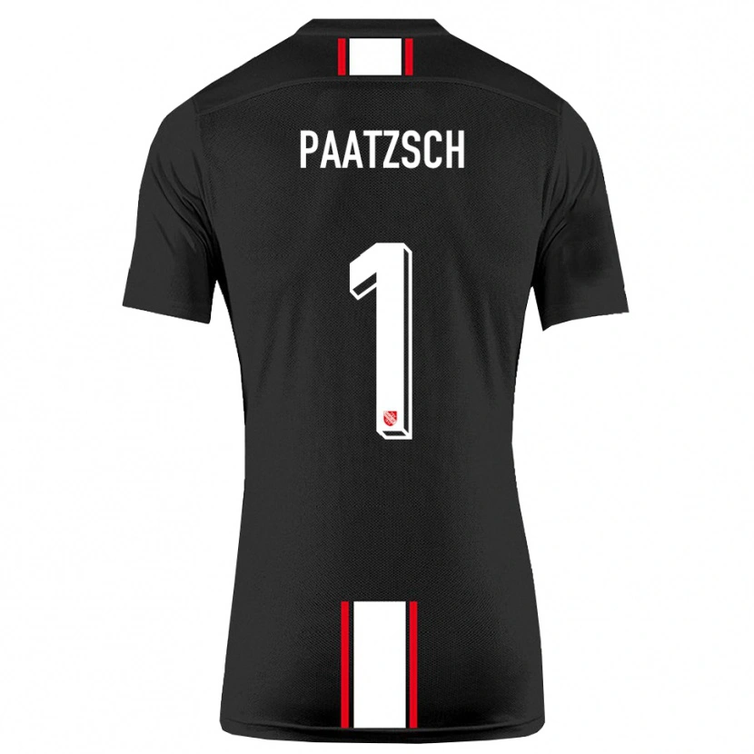 Danxen Enfant Maillot Pascal Paatzsch #1 Noir Blanc Tenues Extérieur 2025/26 T-Shirt