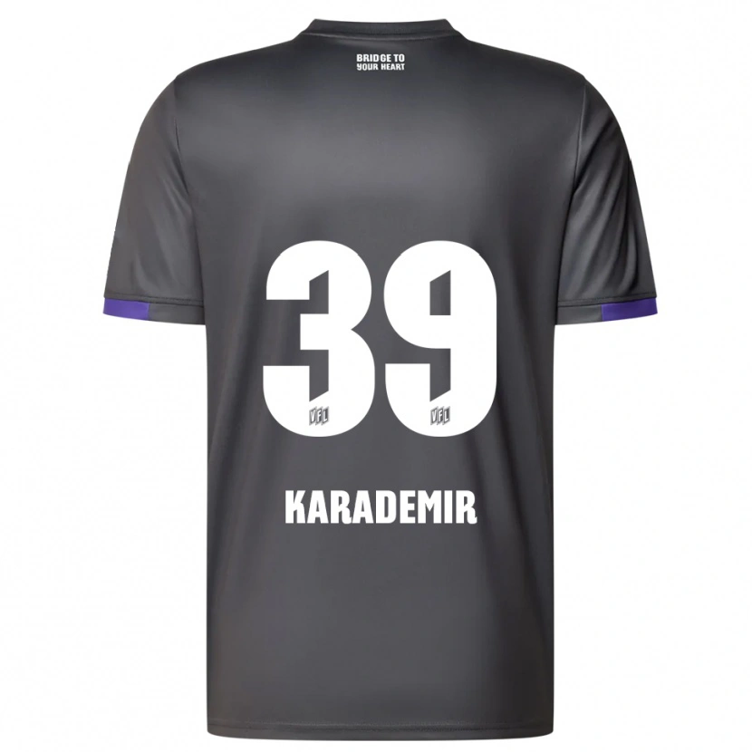 Danxen Enfant Maillot Yiğit Karademir #39 Gris Violet Tenues Extérieur 2025/26 T-Shirt