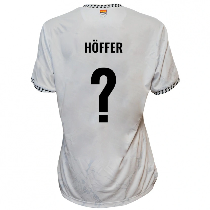 Danxen Enfant Maillot Chantal Höffer #0 Blanc Noir Tenues Extérieur 2025/26 T-Shirt