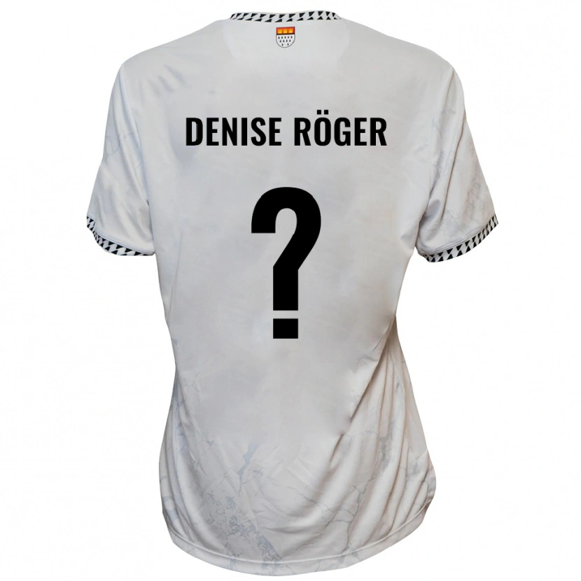 Danxen Enfant Maillot Kim Denise Röger #0 Blanc Noir Tenues Extérieur 2025/26 T-Shirt