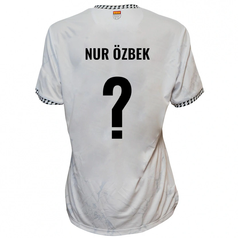 Danxen Enfant Maillot Irem Nur Özbek #0 Blanc Noir Tenues Extérieur 2025/26 T-Shirt