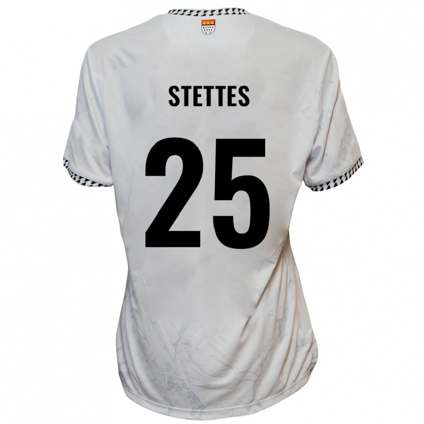 Danxen Enfant Maillot Severin Stettes #25 Blanc Noir Tenues Extérieur 2025/26 T-Shirt