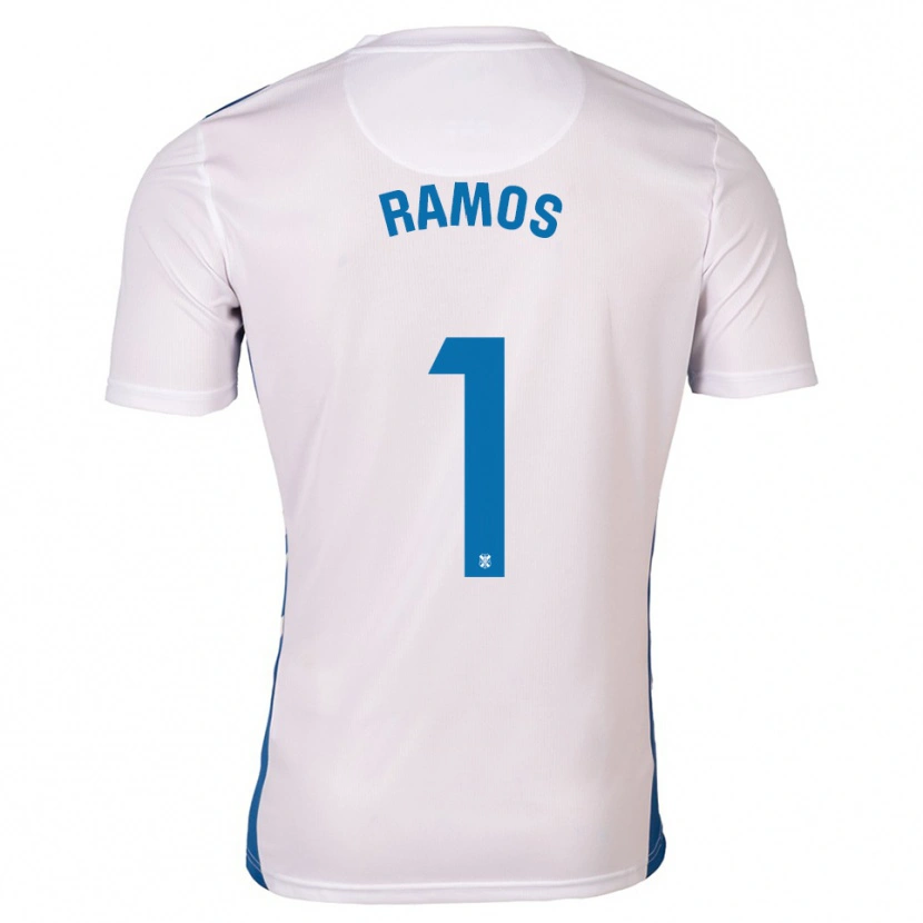 Danxen Homme Maillot Moha Ramos #1 Blanc Bleu Tenues Domicile 2025/26 T-Shirt