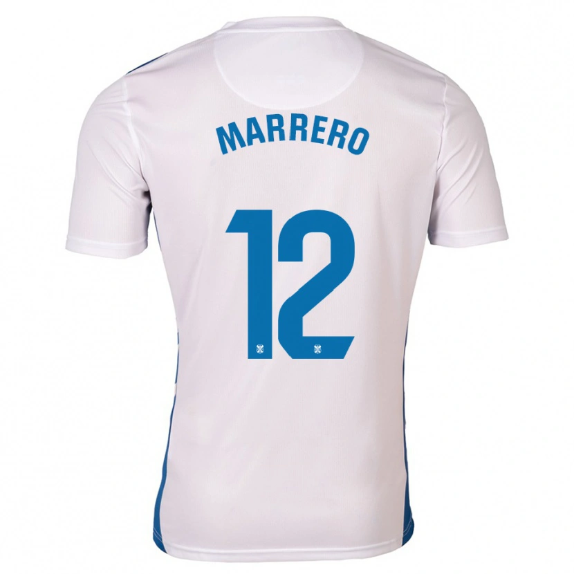 Danxen Homme Maillot Marcos Marrero #12 Blanc Bleu Tenues Domicile 2025/26 T-Shirt