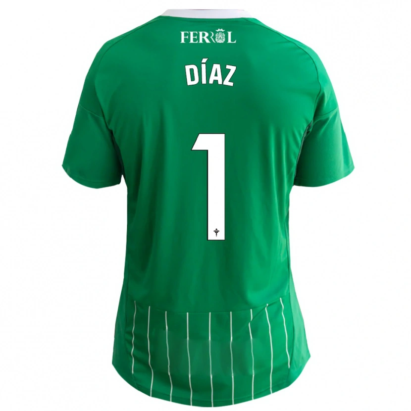 Danxen Homme Maillot Lucas Díaz #1 Vert Blanc Tenues Domicile 2025/26 T-Shirt