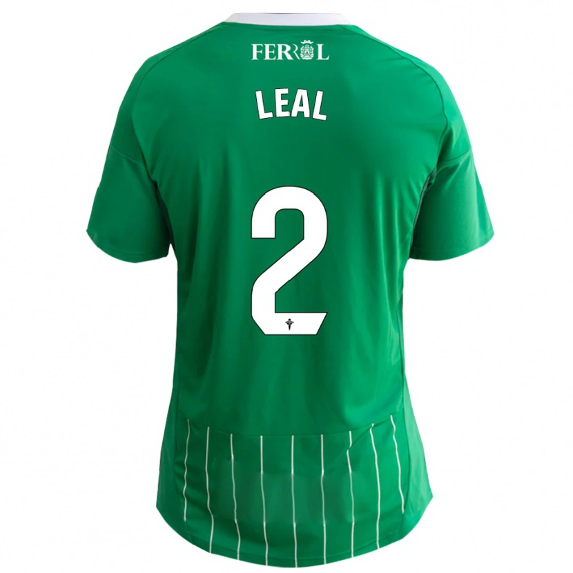 Danxen Homme Maillot Miguel Leal #2 Vert Blanc Tenues Domicile 2025/26 T-Shirt