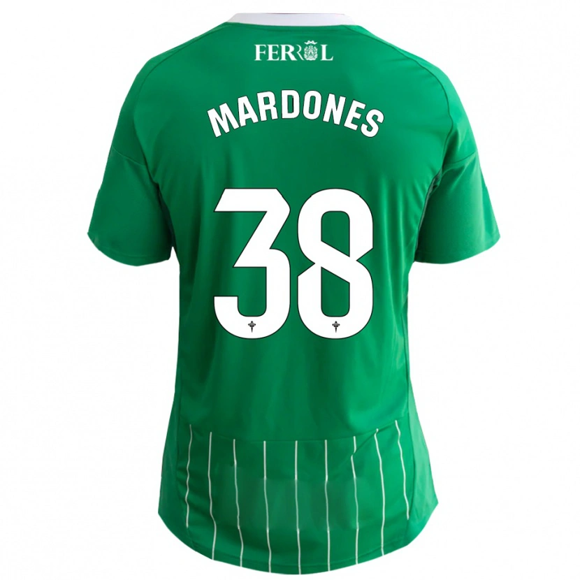 Danxen Homme Maillot Alvaro Mardones #38 Vert Blanc Tenues Domicile 2025/26 T-Shirt