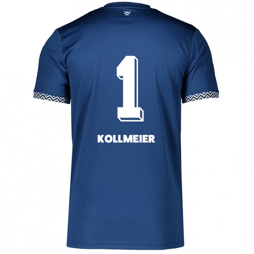 Danxen Homme Maillot Anton Kollmeier #1 Marine Blanc Tenues Domicile 2025/26 T-Shirt
