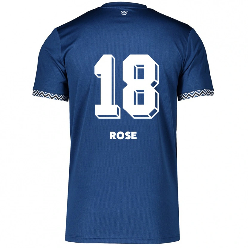 Danxen Homme Maillot Rafael Rose #18 Marine Blanc Tenues Domicile 2025/26 T-Shirt