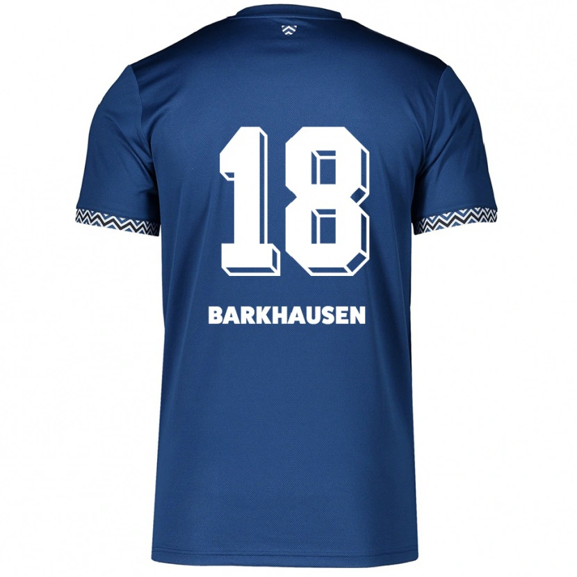 Danxen Homme Maillot Rieke Barkhausen #18 Marine Blanc Tenues Domicile 2025/26 T-Shirt