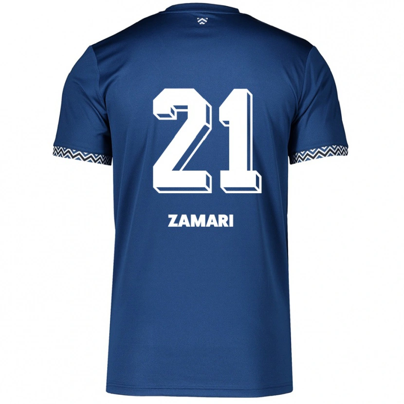 Danxen Homme Maillot Fadil Zamari #21 Marine Blanc Tenues Domicile 2025/26 T-Shirt