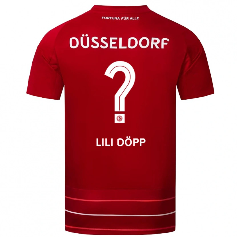 Danxen Homme Maillot Franzisca Lili Döpp #0 Rouge Blanc Tenues Domicile 2025/26 T-Shirt