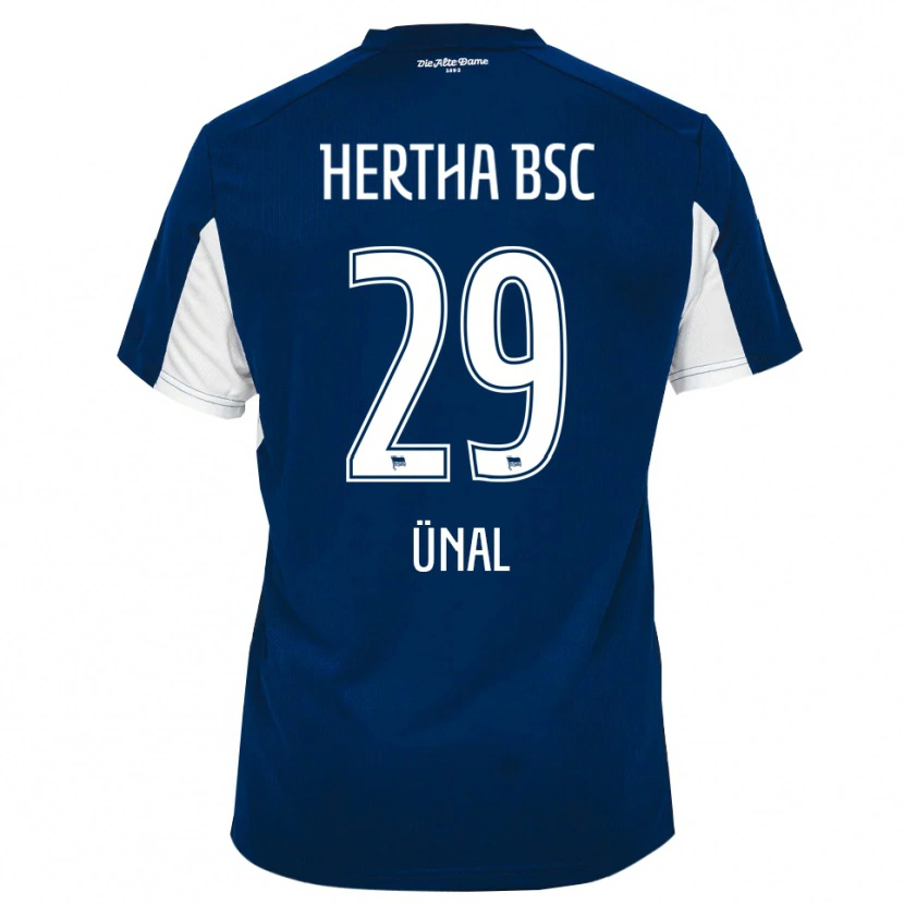 Danxen Homme Maillot Yunus Ünal #29 Blanc Bleu Tenues Domicile 2025/26 T-Shirt
