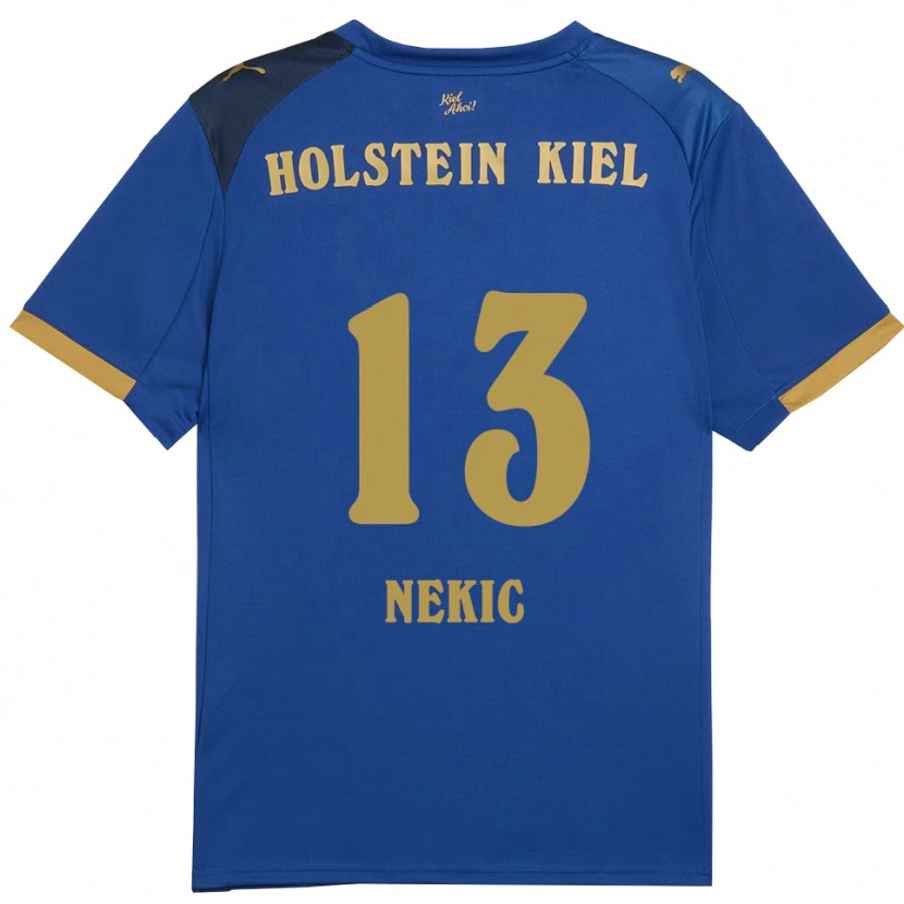 Danxen Homme Maillot Ivan Nekic #13 Bleu Doré Tenues Domicile 2025/26 T-Shirt