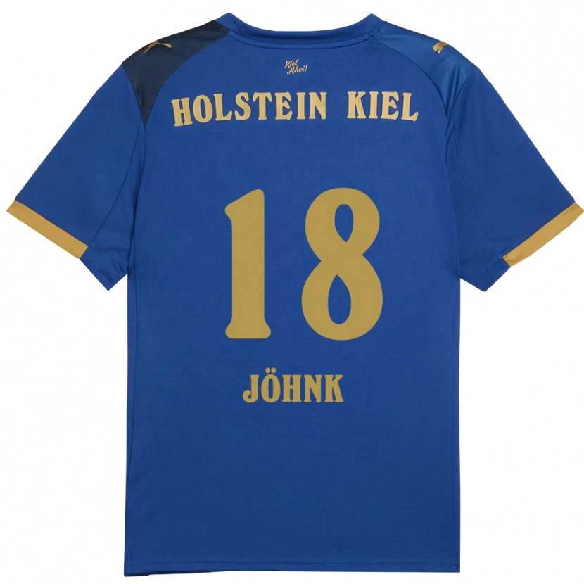 Danxen Homme Maillot Emma Jöhnk #18 Bleu Doré Tenues Domicile 2025/26 T-Shirt