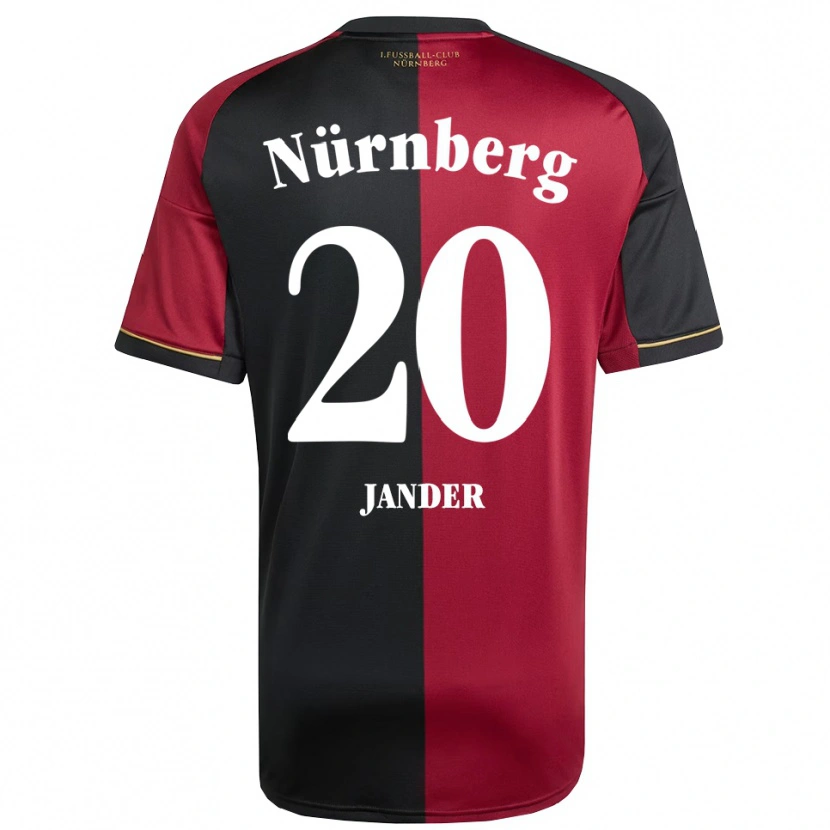 Danxen Homme Maillot Caspar Jander #20 Bourgogne Noir Tenues Domicile 2025/26 T-Shirt