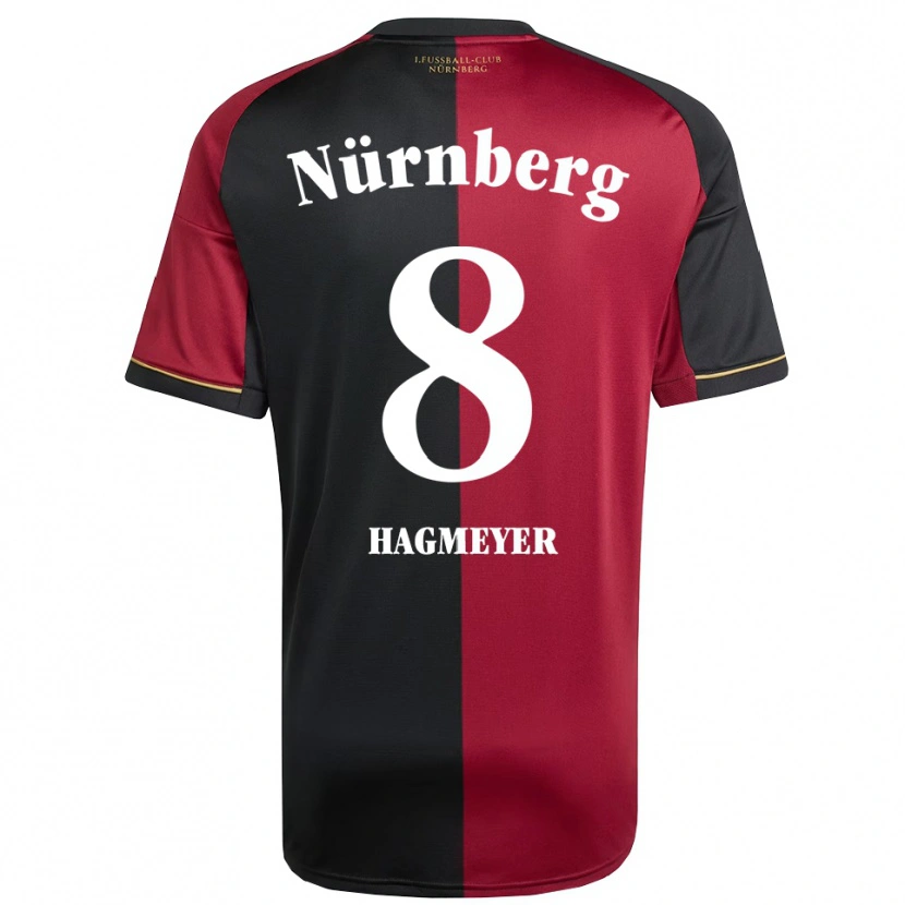 Danxen Homme Maillot Ben Hagmeyer #8 Bourgogne Noir Tenues Domicile 2025/26 T-Shirt