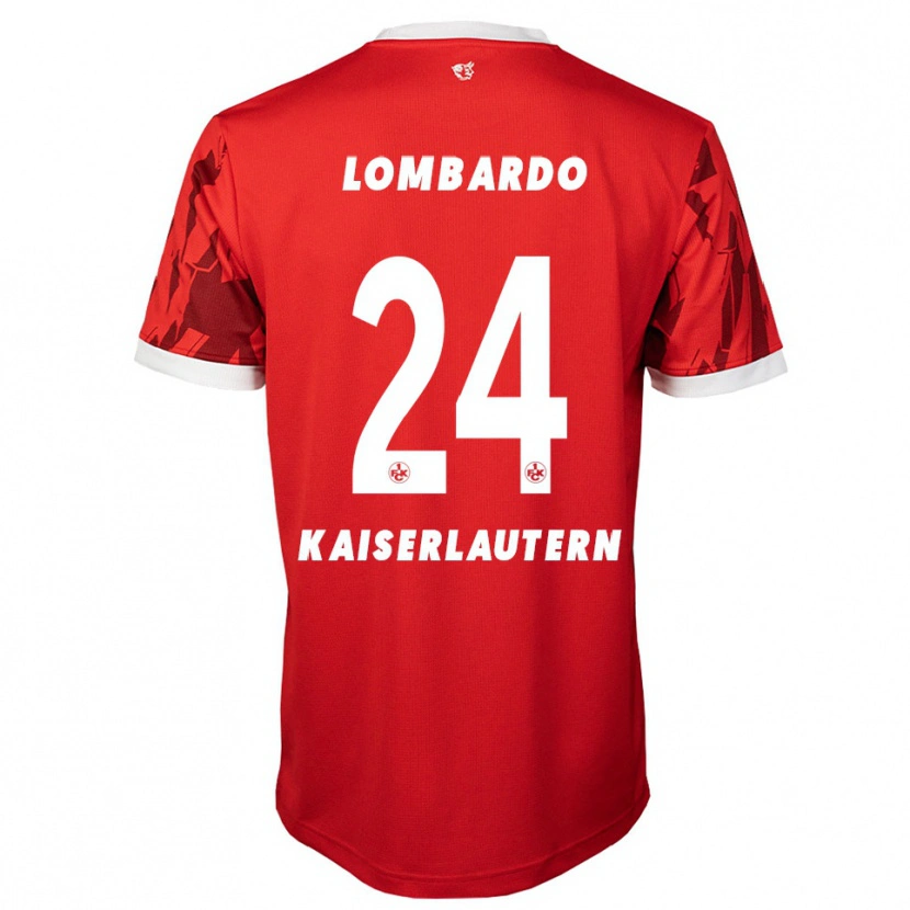 Danxen Homme Maillot Ben Lombardo #24 Rouge Blanc Tenues Domicile 2025/26 T-Shirt
