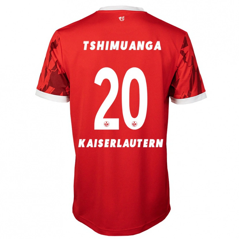 Danxen Homme Maillot Aaron Tshimuanga #20 Rouge Blanc Tenues Domicile 2025/26 T-Shirt