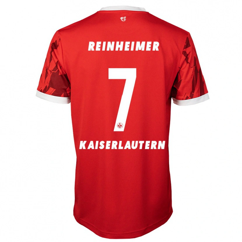 Danxen Homme Maillot Ben Reinheimer #7 Rouge Blanc Tenues Domicile 2025/26 T-Shirt