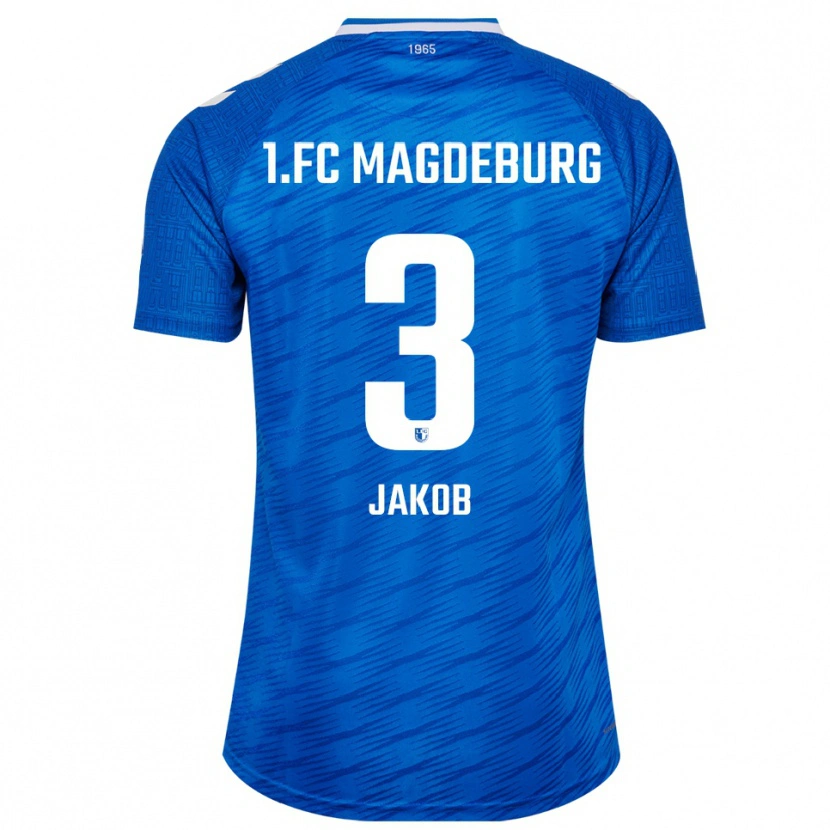 Danxen Homme Maillot Henrik Jakob #3 Bleu Blanc Tenues Domicile 2025/26 T-Shirt