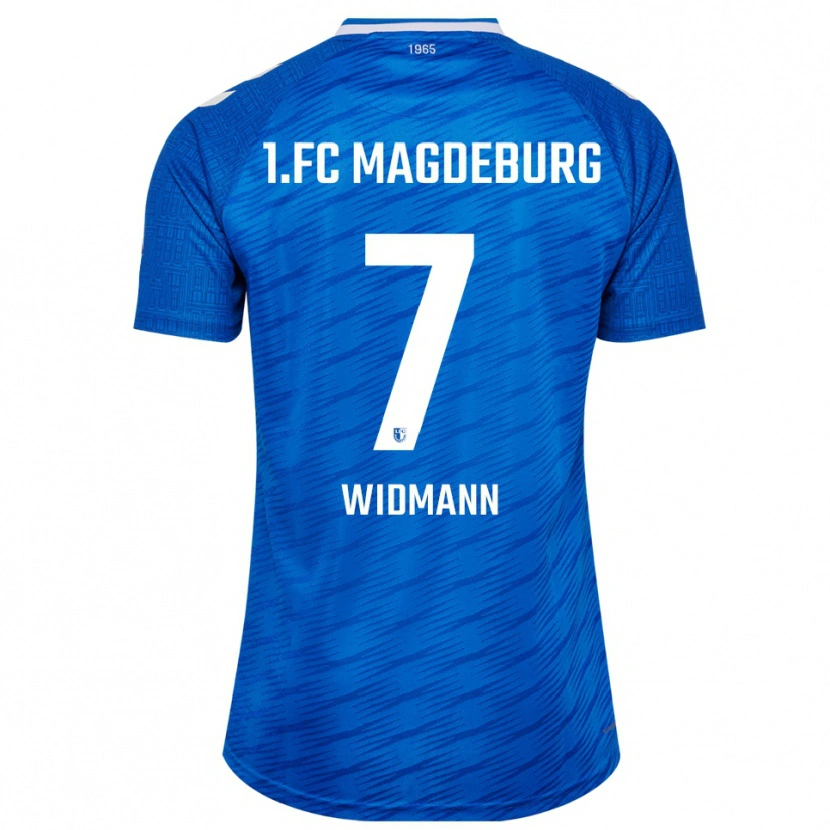 Danxen Homme Maillot Elisio Widmann #7 Bleu Blanc Tenues Domicile 2025/26 T-Shirt