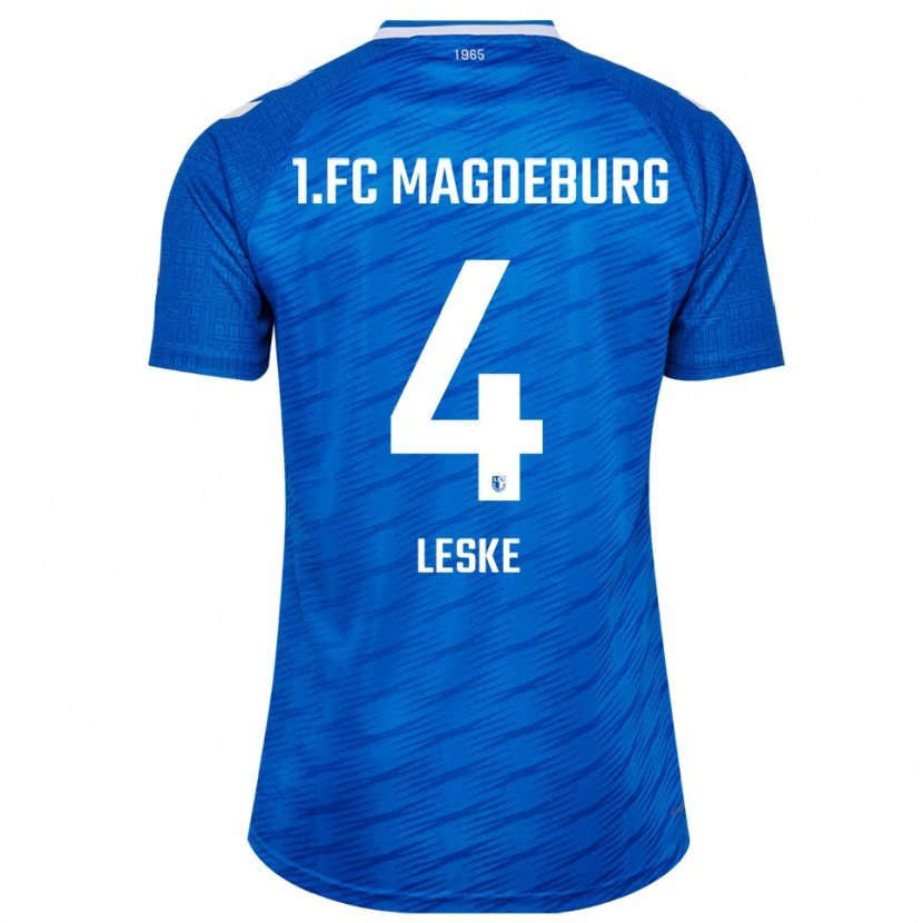 Danxen Homme Maillot Jona Leske #4 Bleu Blanc Tenues Domicile 2025/26 T-Shirt