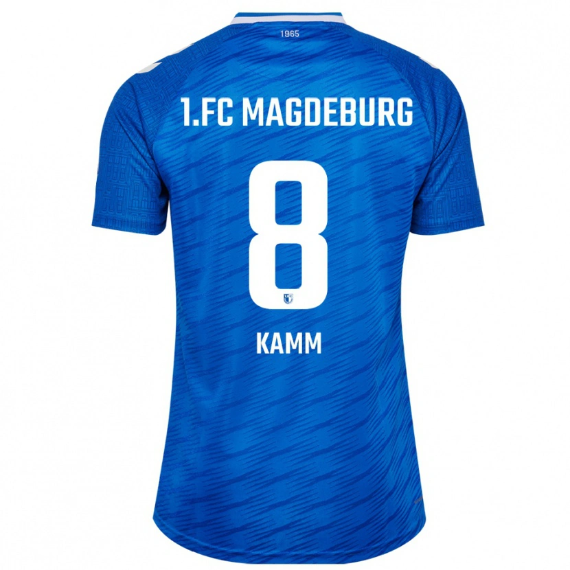 Danxen Homme Maillot Willi Kamm #8 Bleu Blanc Tenues Domicile 2025/26 T-Shirt