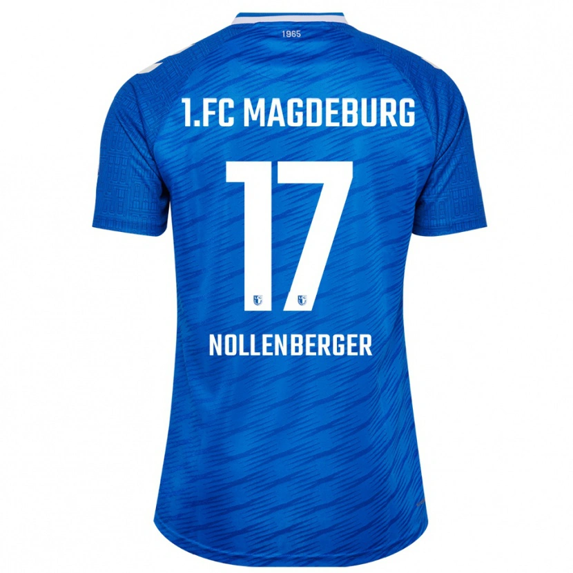 Danxen Homme Maillot Alexander Nollenberger #17 Bleu Blanc Tenues Domicile 2025/26 T-Shirt