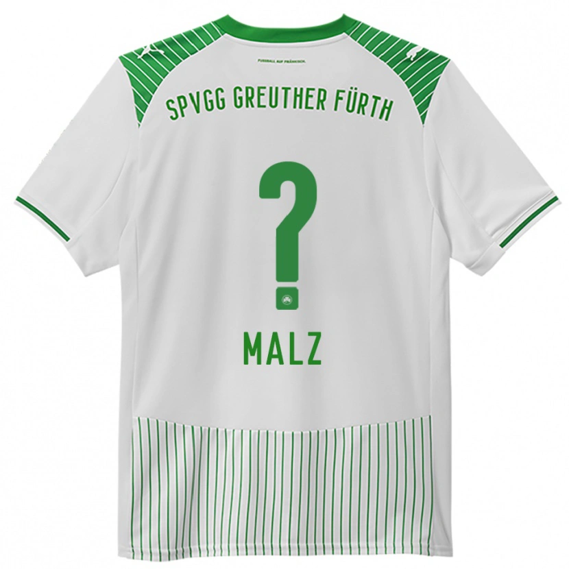 Danxen Homme Maillot Emily-Sophie Malz #0 Blanc Vert Tenues Domicile 2025/26 T-Shirt