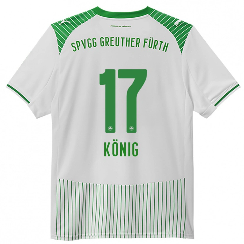 Danxen Homme Maillot Noah König #17 Blanc Vert Tenues Domicile 2025/26 T-Shirt