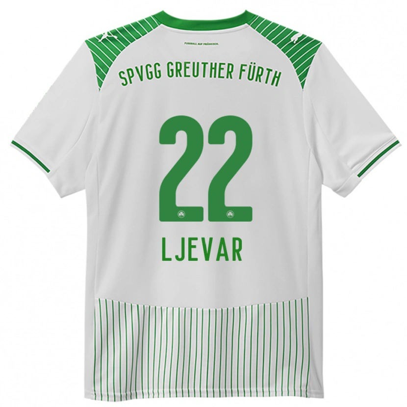 Danxen Homme Maillot Nico Ljevar #22 Blanc Vert Tenues Domicile 2025/26 T-Shirt