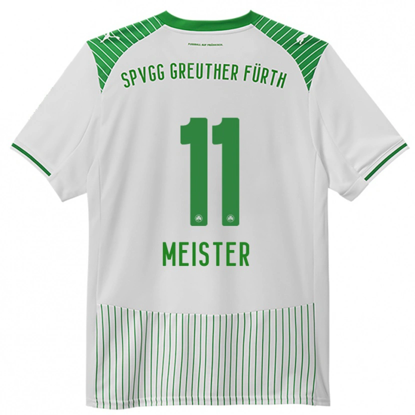 Danxen Homme Maillot Christoph Meister #11 Blanc Vert Tenues Domicile 2025/26 T-Shirt