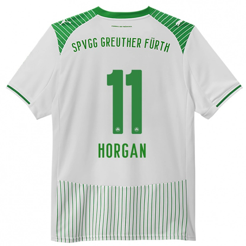 Danxen Homme Maillot Finn Horgan #11 Blanc Vert Tenues Domicile 2025/26 T-Shirt