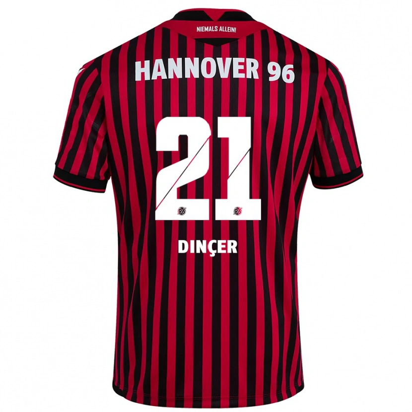 Danxen Homme Maillot Yasin Dinçer #21 Rouge Noir Tenues Domicile 2025/26 T-Shirt