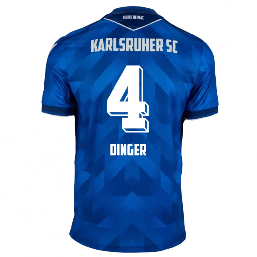 Danxen Homme Maillot Marlon Dinger #4 Bleu Blanc Tenues Domicile 2025/26 T-Shirt