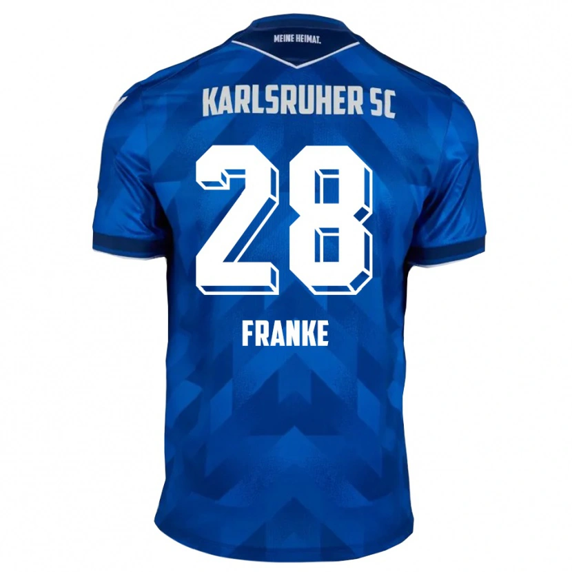 Danxen Homme Maillot Marcel Franke #28 Bleu Blanc Tenues Domicile 2025/26 T-Shirt