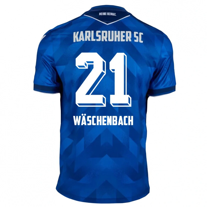 Danxen Homme Maillot Meiko Wäschenbach #21 Bleu Blanc Tenues Domicile 2025/26 T-Shirt