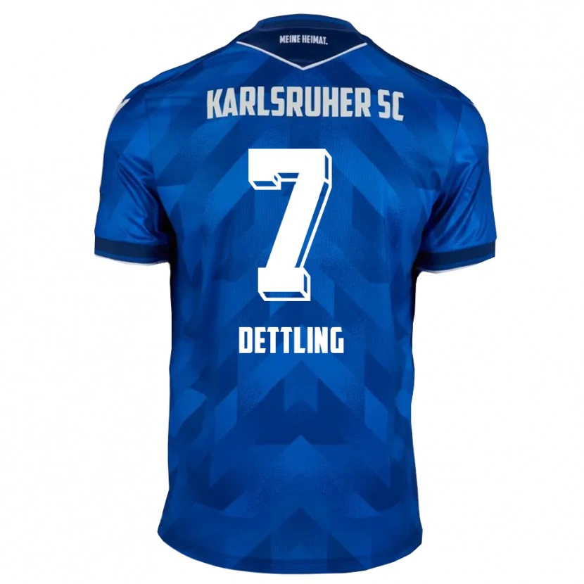Danxen Homme Maillot Luis Dettling #7 Bleu Blanc Tenues Domicile 2025/26 T-Shirt