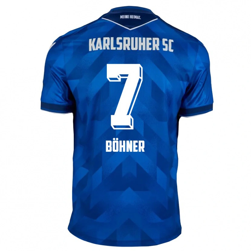 Danxen Homme Maillot Alexander Böhner #7 Bleu Blanc Tenues Domicile 2025/26 T-Shirt