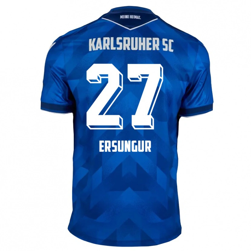 Danxen Homme Maillot Ali-Eren Ersungur #27 Bleu Blanc Tenues Domicile 2025/26 T-Shirt