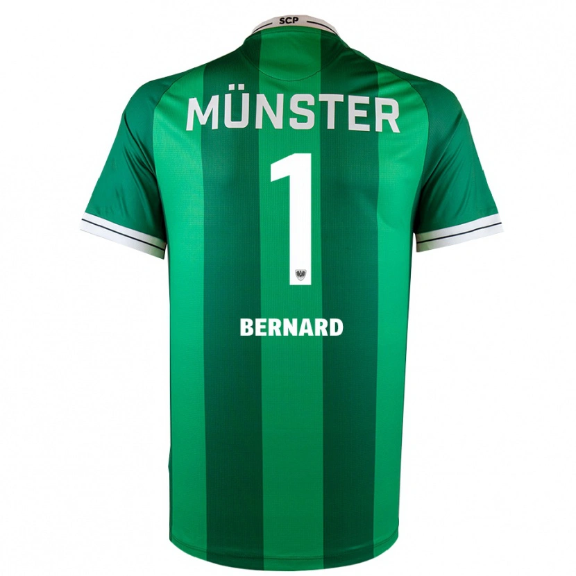 Danxen Homme Maillot Jan Bernard #1 Vert Blanc Tenues Domicile 2025/26 T-Shirt