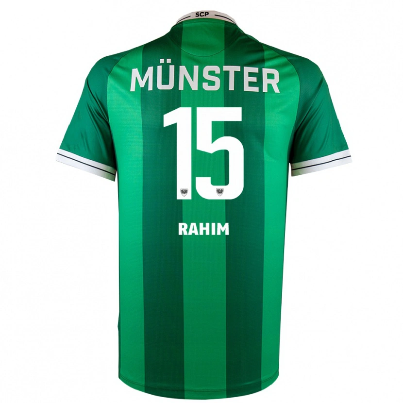 Danxen Homme Maillot David Rahim #15 Vert Blanc Tenues Domicile 2025/26 T-Shirt