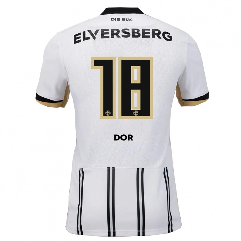 Danxen Homme Maillot Jibril Dor #18 Blanc Noir Tenues Domicile 2025/26 T-Shirt