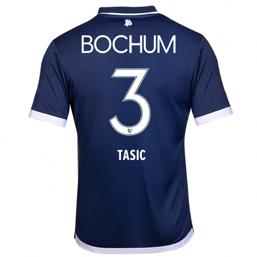 Danxen Homme Maillot Stevan Tasic #3 Marine Blanc Tenues Domicile 2025/26 T-Shirt