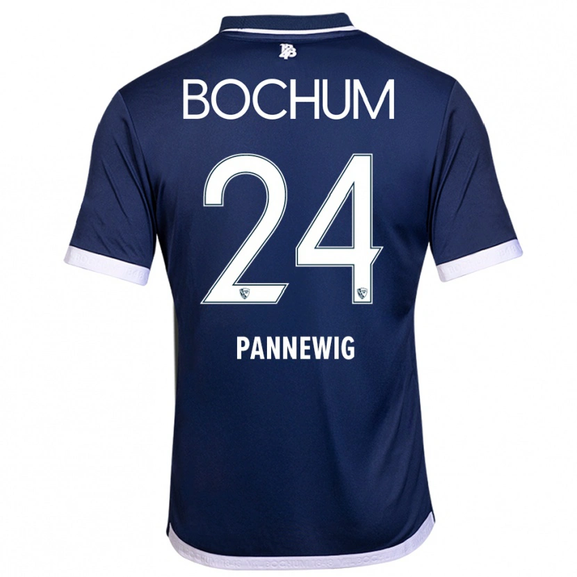 Danxen Homme Maillot Mats Pannewig #24 Marine Blanc Tenues Domicile 2025/26 T-Shirt