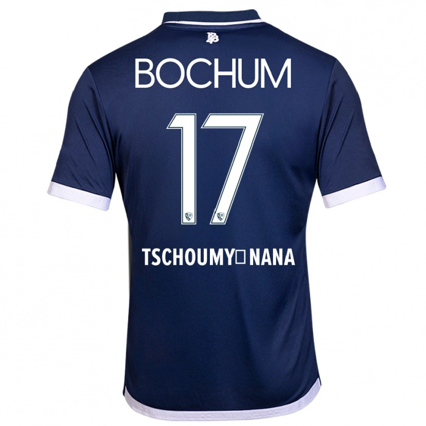 Danxen Homme Maillot Daryl Tschoumy-Nana #17 Marine Blanc Tenues Domicile 2025/26 T-Shirt