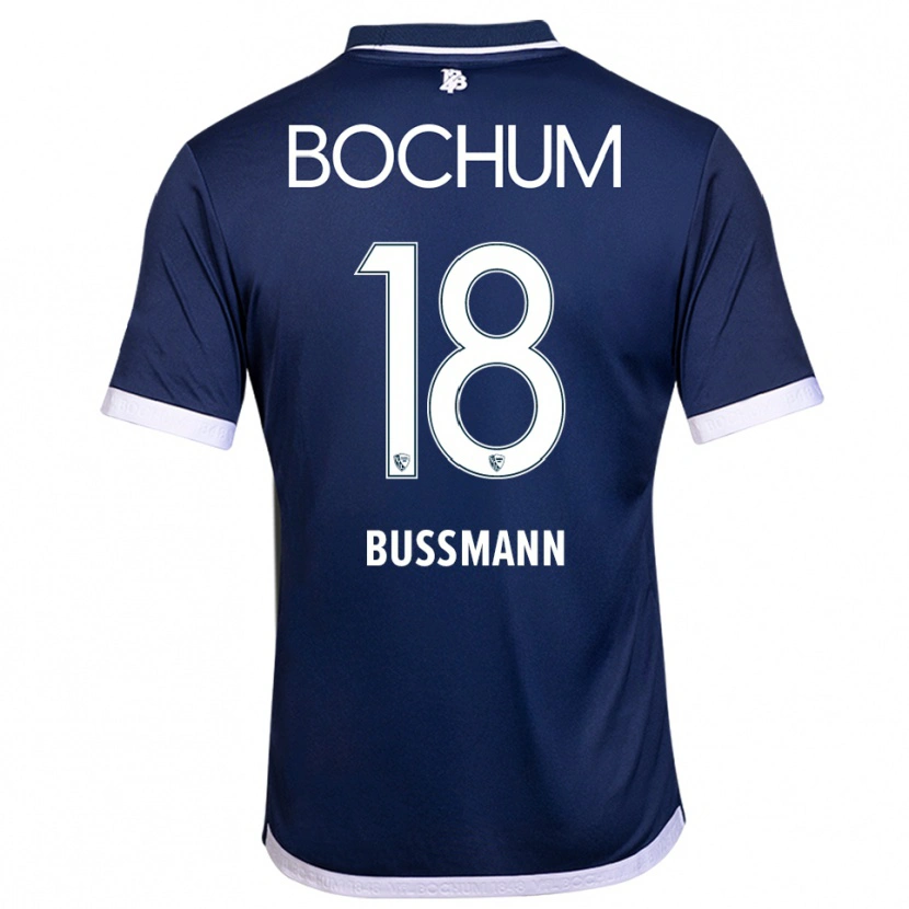 Danxen Homme Maillot Benjamin Bußmann #18 Marine Blanc Tenues Domicile 2025/26 T-Shirt