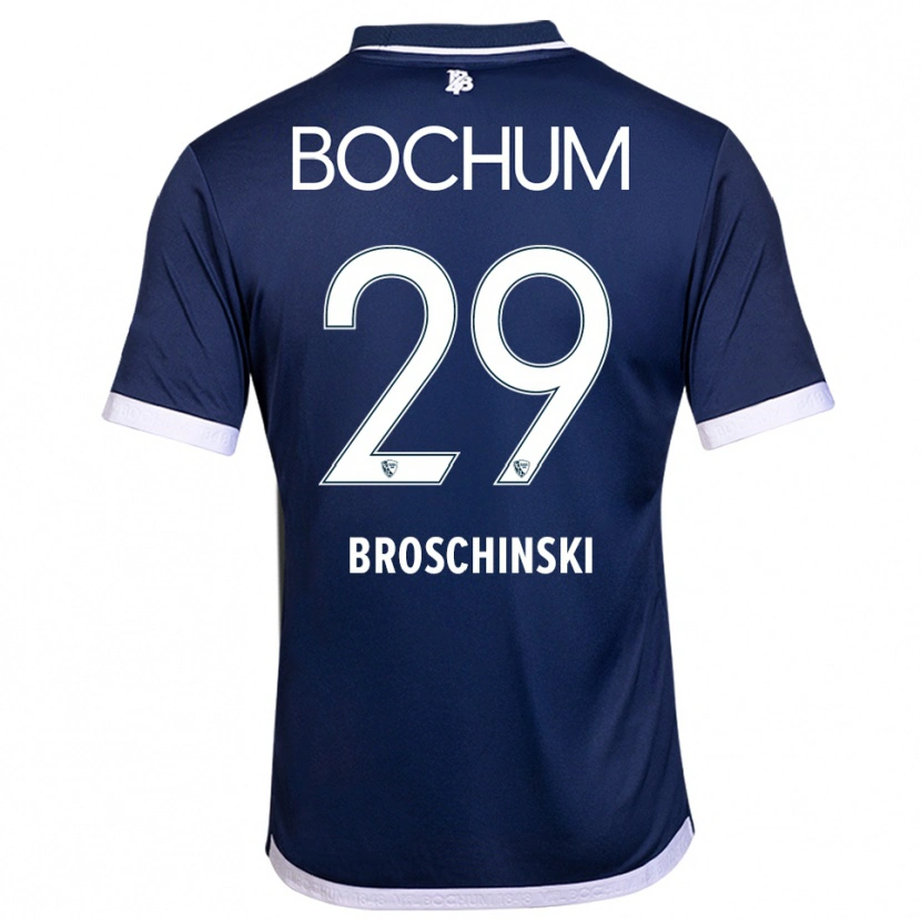 Danxen Homme Maillot Moritz Broschinski #29 Marine Blanc Tenues Domicile 2025/26 T-Shirt